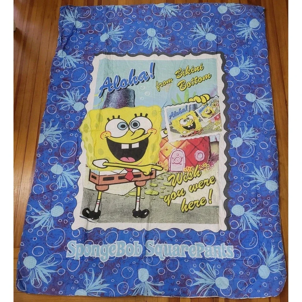 Vintage Y2K Spongebob Squarepants Twin Comforter Patrick Nickelodeon 2001 2 Side